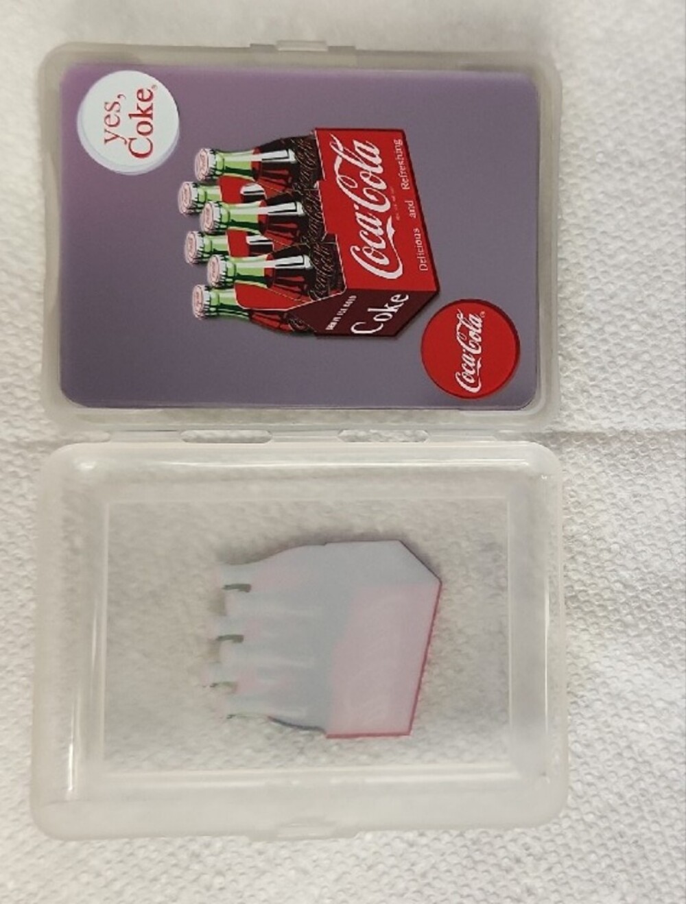 Coca-Cola Clear Playing Cards Classic Red Green White Bottle Pack Artwork - Picture 3 of 5